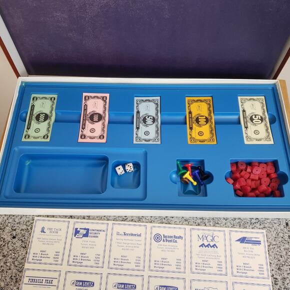 Hometown Monopoly Tucson Arizona Board Game 1983 New Open Box - Picture 13 of 15